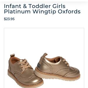 Gerber Kids Gold Wingtip Dress Shoes